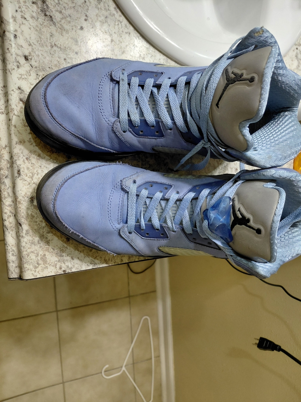 Jordan Kids Light Blue High-Top Sneakers